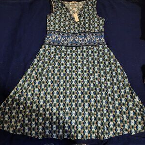 NWT Max Studio Blue Sleeveless Dress Size L.